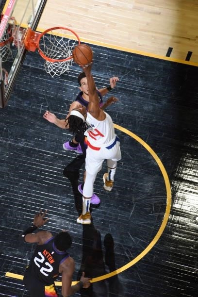 Terance Mann of the LA Clippers drives to the basket during the game against the Phoenix Suns during Game 5 of the Western Conference Finals of the...