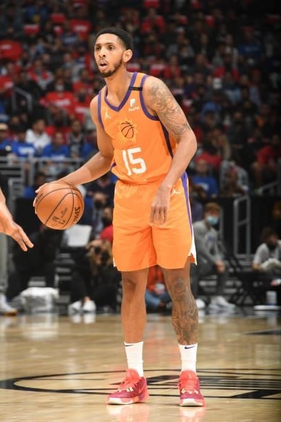 Cameron Payne of the Phoenix Suns dribbles the ball against the LA Clippers during Game 6 of the Western Conference Finals of the 2021 NBA Playoffs...