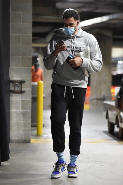 Abdel Nader of the Phoenix Suns arrives to the arena prior to the game against the LA Clippers during Game 6 of the Western Conference Finals of the...