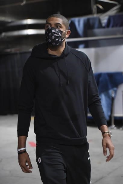 Nicolas Batum of the LA Clippers arrives to the arena prior to the game against the Phoenix Suns during Game 6 of the Western Conference Finals of...