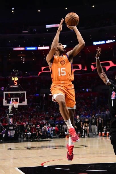 Cameron Payne of the Phoenix Suns shoots the ball against the LA Clippers during Game 6 of the Western Conference Finals of the 2021 NBA Playoffs on...
