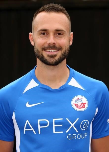 Pascal Breier of FC Hansa Rostock poses during the team presentation on July 1, 2021 in Wismar, Germany.