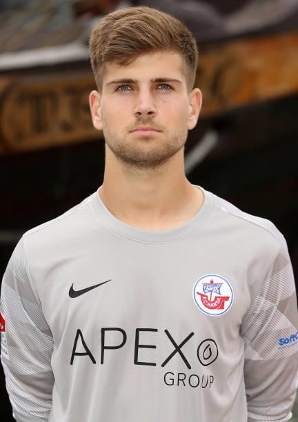 Ben Voll of FC Hansa Rostock poses during the team presentation on July 1, 2021 in Wismar, Germany.
