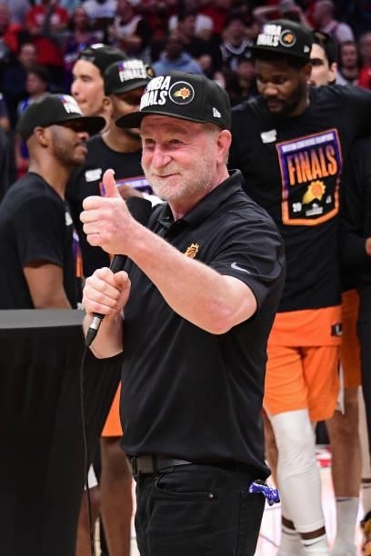 Owner, Robert Sarver of the Phoenix Suns smiles after the game against the LA Clippers during Game 6 of the Western Conference Finals of the 2021 NBA...
