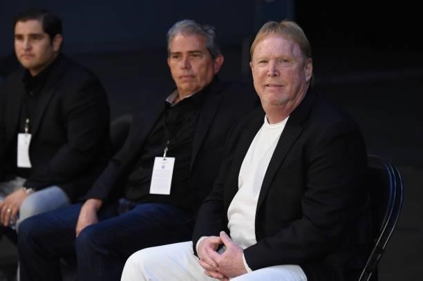 Mark Davis owner of the Las Vegas Aces during the game against the Los Angeles Sparks on July 2, 2021 at Los Angeles Convention Center in Los...
