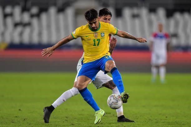 Lucas Paquetá Brazil player during a match against Chile at the Engenhão stadium for the Copa América 2021, on July 02, 2021 in Rio de Janeiro,...