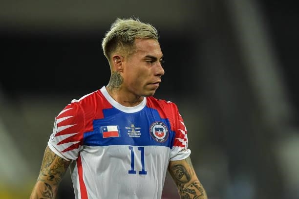 Vargas player from Chile during a match against Brazil at the Engenhão stadium, for the Copa America 2021, on July 02, 2021 in Rio de Janeiro, Brazil.