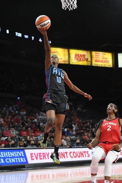 Courtney Williams of the Atlanta Dream shoots the ball against the Las Vegas Aces on July 4, 2021 at Michelob ULTRA Arena in Las Vegas, Nevada. NOTE...