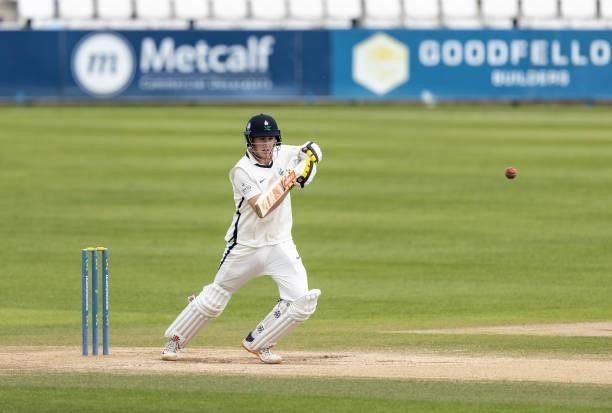 Harry Brook of Yorkshire batting during day three of the LV= Insurance County Championship match between Northamptonshire and Yorkshire at The County...