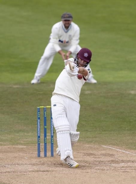 Luke Procter of Northamptonshire batting during day three of the LV= Insurance County Championship match between Northamptonshire and Yorkshire at...