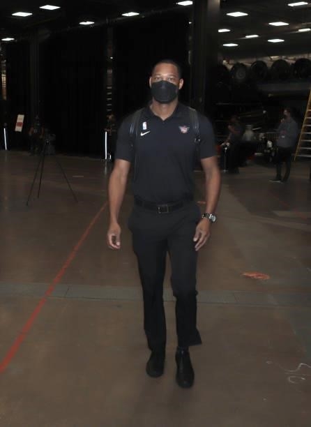 Assistant Coach Willie Green of the Phoenix Suns arrives for the game against the Milwaukee Bucks for Game One of the 2021 NBA Finals on July 6, 2021...