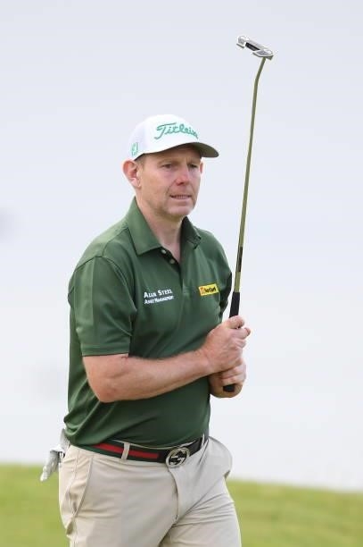 Stephen Gallagher is pictured during the abrdn Scottish Open day one at the Renaissance Club on July 08 in Berwick, Scotland.