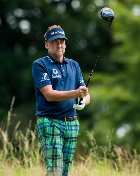 Ian Poulter is pictured during the abrdn Scottish Open day one at the Renaissance Club on July 08 in Berwick, Scotland.