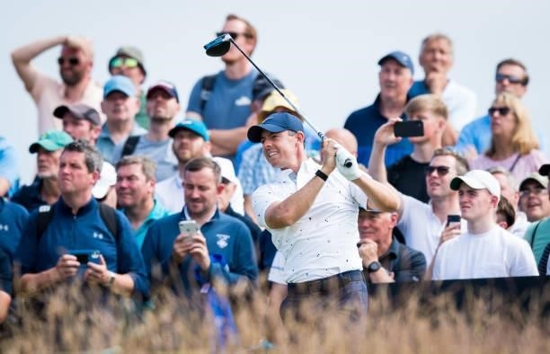 Rory McIlroy is pictured during the abrdn Scottish Open day one at the Renaissance Club on July 08 in Berwick, Scotland.
