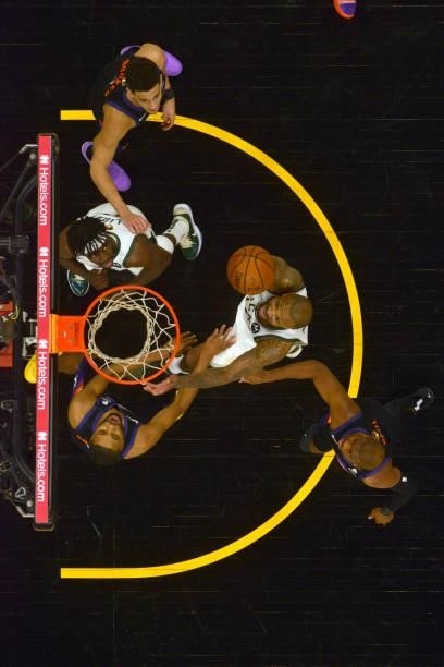 Tucker of the Milwaukee Bucks shoots the ball during the game against the Phoenix Suns during Game Two of the 2021 NBA Finals on July 8, 2021 at...