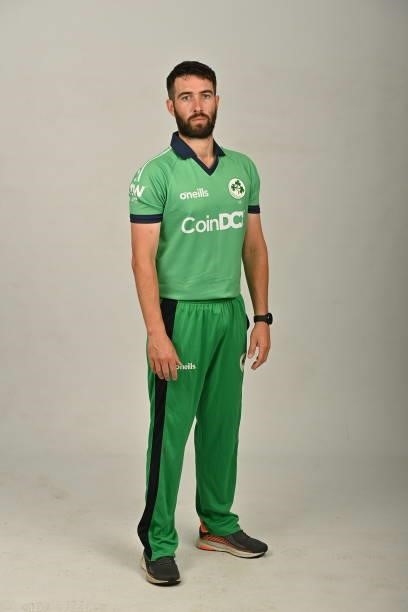 Dublin , Ireland - 9 July 2021; Andrew Balbirnie during a Cricket Ireland portrait session at Malahide Cricket Club in Dublin.