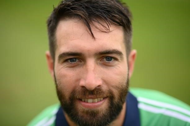 Dublin , Ireland - 9 July 2021; Andrew Balbirnie during a Cricket Ireland portrait session session at Malahide Cricket Club in Dublin.