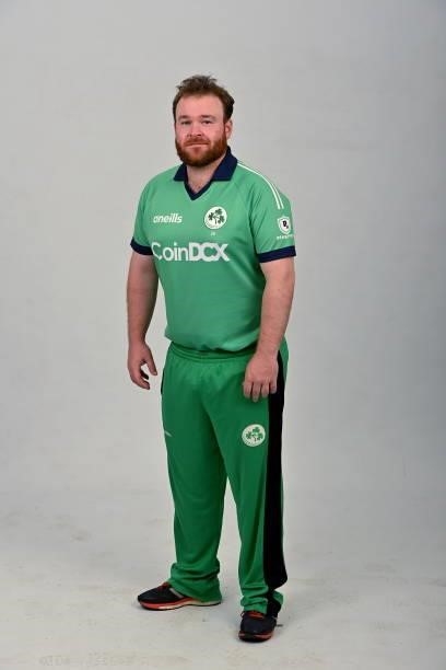 Dublin , Ireland - 9 July 2021; Paul Stirling during a Cricket Ireland portrait session at Malahide Cricket Club in Dublin.