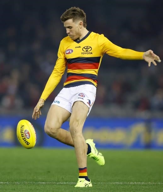 Paul Seedsman of the Crows in action during the 2021 AFL Round 17 match between the Essendon Bombers and the Adelaide Crows at Marvel Stadium on July...