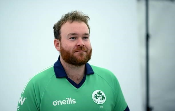 Dublin , Ireland - 9 July 2021; Paul Stirling during a Cricket Ireland portrait session session at Malahide Cricket Club in Dublin.