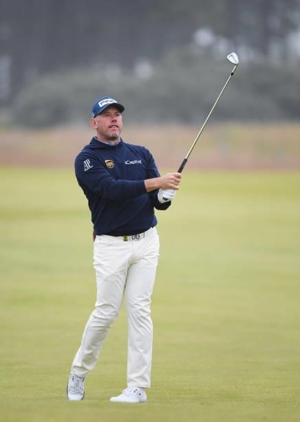 Lee Westwood is pictured during day two of the abrdn Scottish Open at the Renaissance Club on July 09 in North Berwick, Scotland.