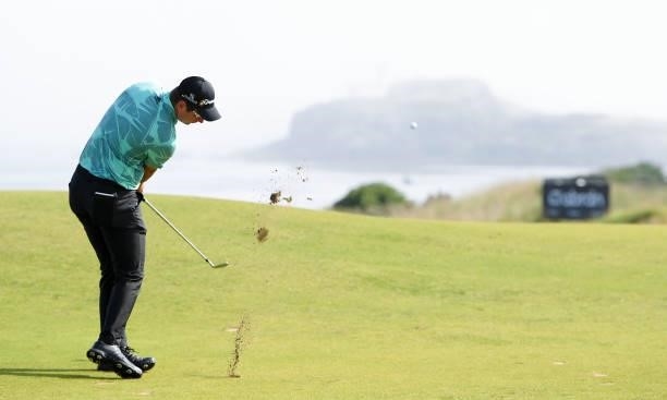 Lucas Herbert is pictured during day two of the abrdn Scottish Open at the Renaissance Club on July 09 in North Berwick, Scotland.
