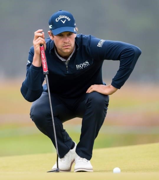 Thomas Detry is pictured during day two of the abrdn Scottish Open at the Renaissance Club on July 09 in North Berwick, Scotland.