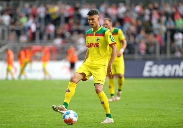 Dejan Ljubicic of 1. FC Koeln controls the ball during the Pre-Season Friendly match between Fortuna Koeln and 1. FC Koeln at Suedstadion on July 9,...