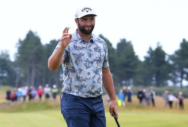 Jon Rahm is pictured during day three of the abrdn Scottish Open at the Renaissance Club on July 10 in North Berwick, Scotland.