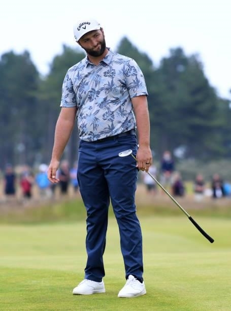 Jon Rahm is pictured during day three of the abrdn Scottish Open at the Renaissance Club on July 10 in North Berwick, Scotland.