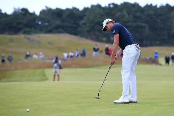 Thomas Detry is pictured during day three of the abrdn Scottish Open at the Renaissance Club on July 10 in North Berwick, Scotland.