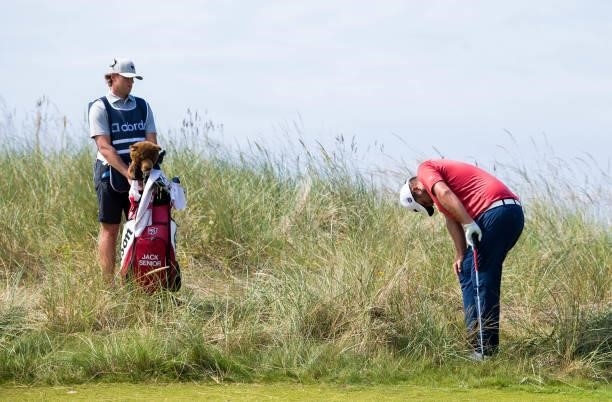 Jack Senior is pictured during day three of the abrdn Scottish Open at the Renaissance Club on July 10 in North Berwick, Scotland.