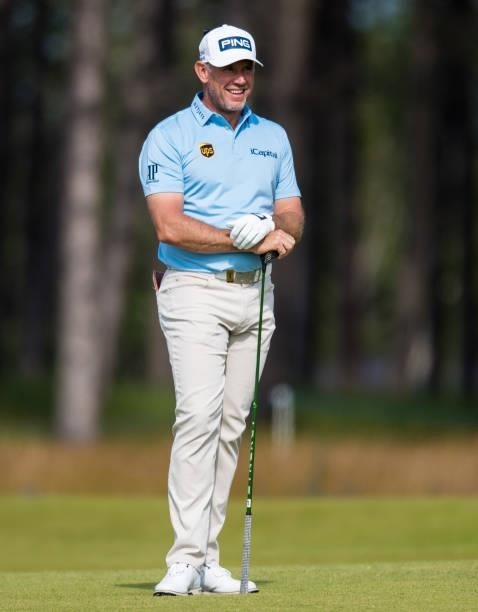 Lee Westwood is pictured during day three of the abrdn Scottish Open at the Renaissance Club on July 10 in North Berwick, Scotland.
