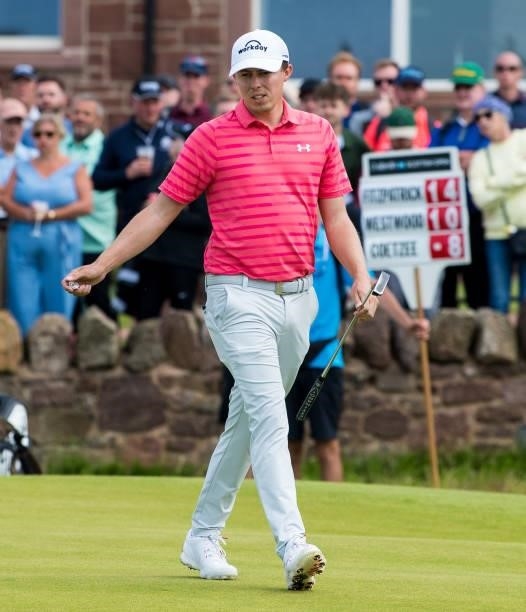 Matthew Fitzpatrick is pictured during day three of the abrdn Scottish Open at the Renaissance Club on July 10 in North Berwick, Scotland.
