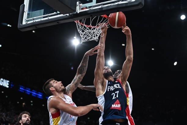 Rudy GOBERT of France during the preparation for Olympic Games basketball match between France and Spain at Hotel Accor Arena Bercy on July 10, 2021...