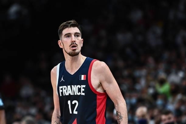 Nando DE COLO of France during the preparation for Olympic Games basketball match between France and Spain at Hotel Accor Arena Bercy on July 10,...