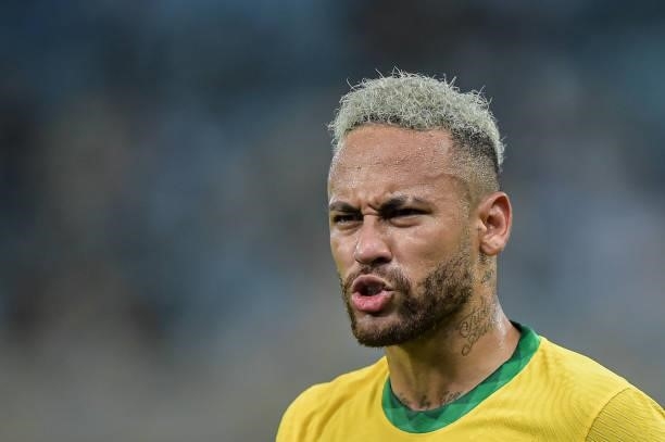 Neymar Brazil player during a match against Argentina at the Maracana stadium for the Copa America 2021, this Saturday .
