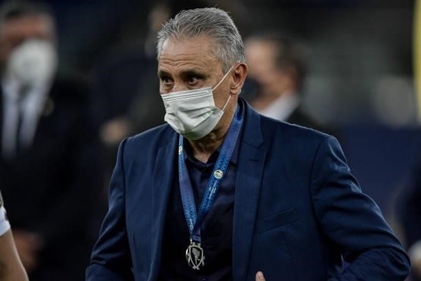 Tite Brazil coach during a match against Argentina at the Maracana stadium for the Copa America 2021, this Saturday .