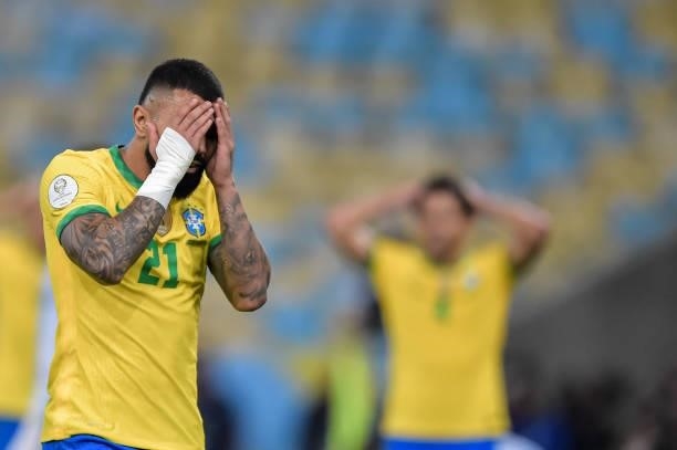 Gabi Brazil player during a match against Argentina at the Maracana stadium for the Copa America 2021, this Saturday .