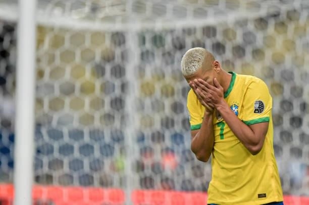 Richarlison Brazil player during a match against Argentina at the Maracana stadium for the Copa America 2021, this Saturday .