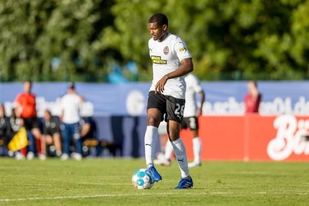 Marlon of Shakhtar Donetsk controls the ball during the Pre-Season Friendly match between FC Schalke 04 and Shakhtar Donetsk at Waldstadion...