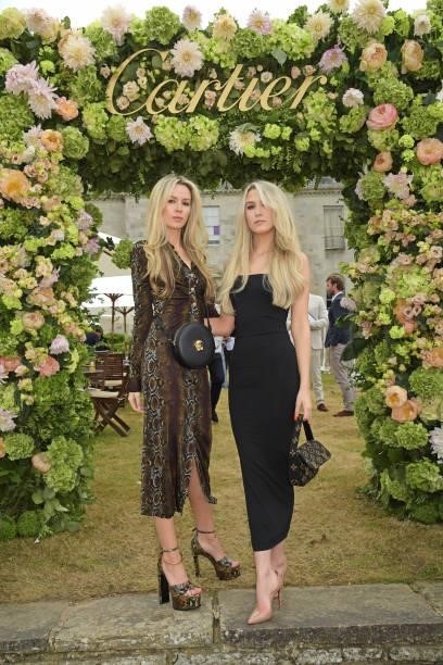 Olivia Arben and Natasha Arben attend Cartier Style Et Luxe at the Goodwood Festival Of Speed at Goodwood Racecourse on July 11, 2021 in Chichester,...