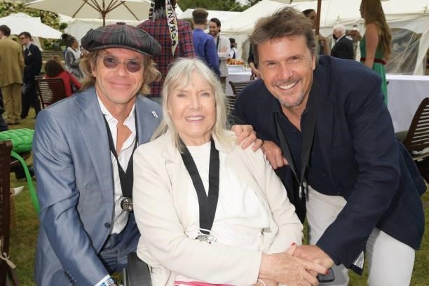 Paul Stewart, Helen Stewart and Mark Stewart attend Cartier Style Et Luxe at the Goodwood Festival Of Speed at Goodwood Racecourse on July 11, 2021...