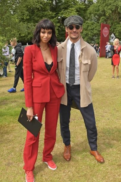 Ella Balinska and David Gandy attend Cartier Style Et Luxe at the Goodwood Festival Of Speed at Goodwood Racecourse on July 11, 2021 in Chichester,...