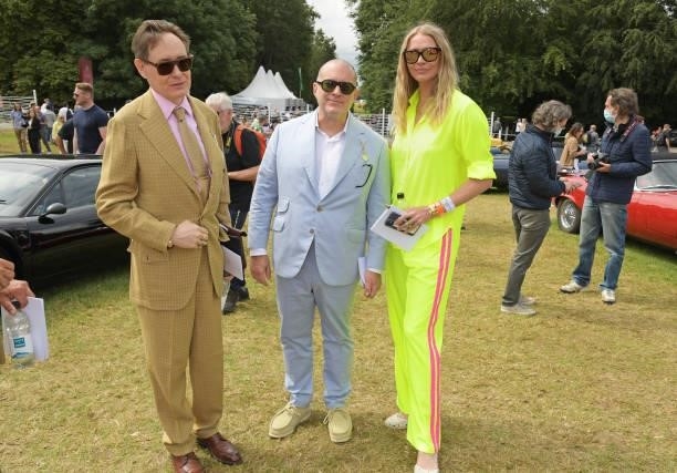 Nick Foulkes, Sir Jony Ive and Jodie Kidd attend Cartier Style Et Luxe at the Goodwood Festival Of Speed at Goodwood Racecourse on July 11, 2021 in...