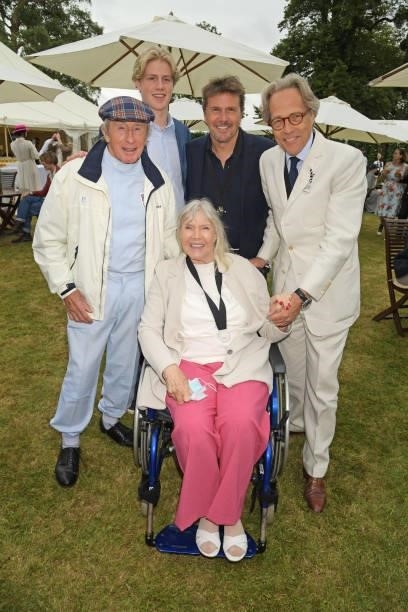 Sir Jackie Stewart, guest, Helen Stewart, Mark Stewart and Charles Gordon-Lennox, Duke of Richmond, attend Cartier Style Et Luxe at the Goodwood...