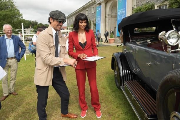 David Gandy and Ella Balinska attend Cartier Style Et Luxe at the Goodwood Festival Of Speed at Goodwood Racecourse on July 11, 2021 in Chichester,...
