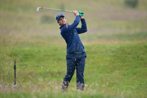 Thomas Detry is pictured during day four of the abrdn Scottish Open at the Renaissance Club, on July 11 in North Berwick, Scotland.