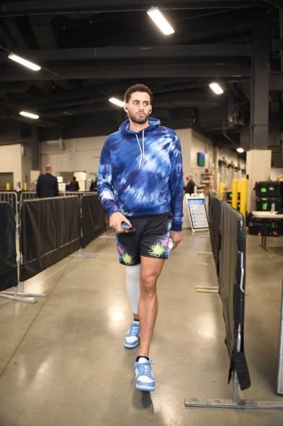 Abdel Nader of the Phoenix Suns arrives for the game against the Milwaukee Bucks during Game Three of the 2021 NBA Finals on July 11, 2021 at Fiserv...