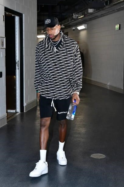 July 11: Torrey Craig of the Phoenix Suns arrives to the arena prior tot the game against the Milwaukee Bucks during Game Three of the 2021 NBA...